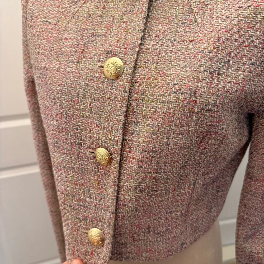 TED BAKER NWT PINK TWEED CROPPED BLAZER 3 - Picture 5 of 13